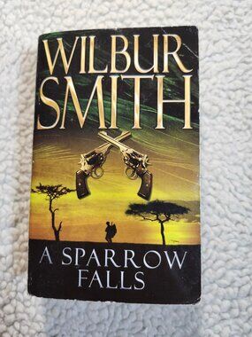 Wilbur Smith A Sparrow Falls Paperback Fiction Pan Books Adventure Novel Used